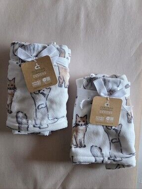 Deborah Connolly Designs Cats Bath Tip and Hand Towels Set